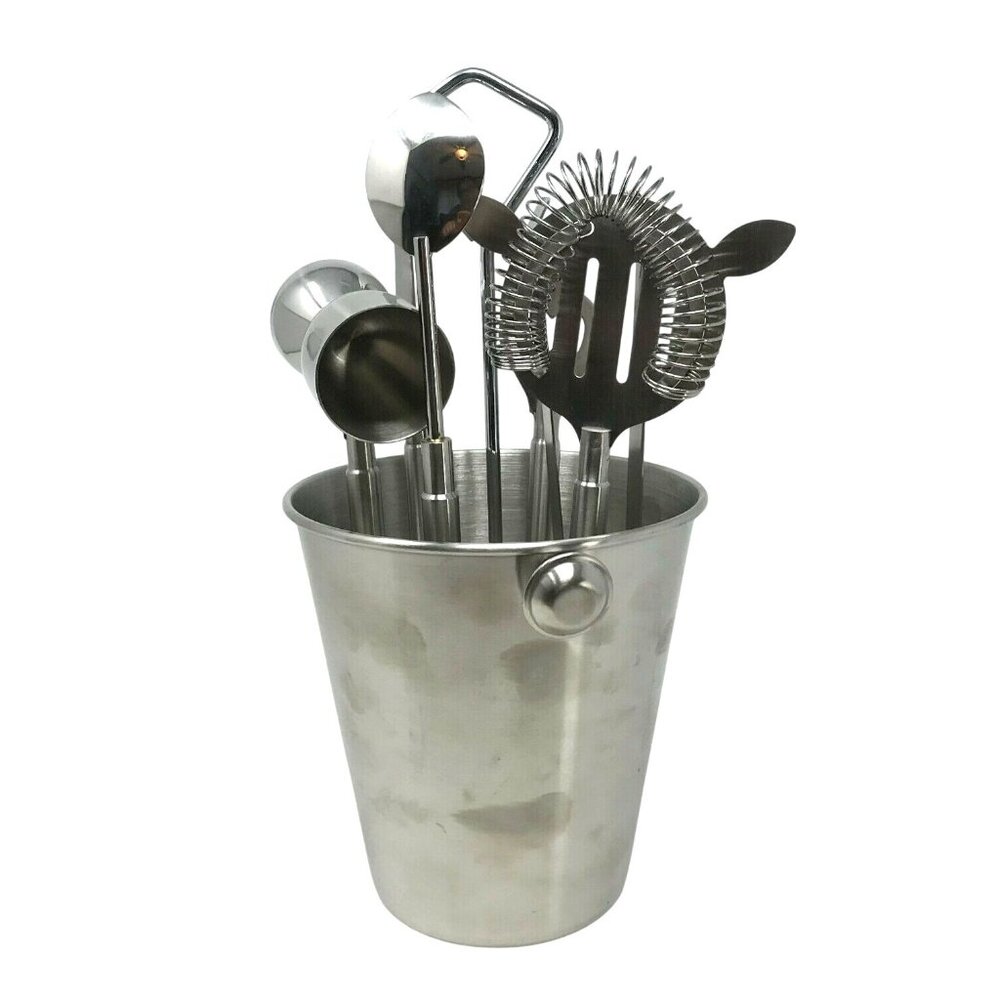 7 Pc Cocktail Shaker & Bar Tools Set - Drink Mixer & Cocktails Barware Set